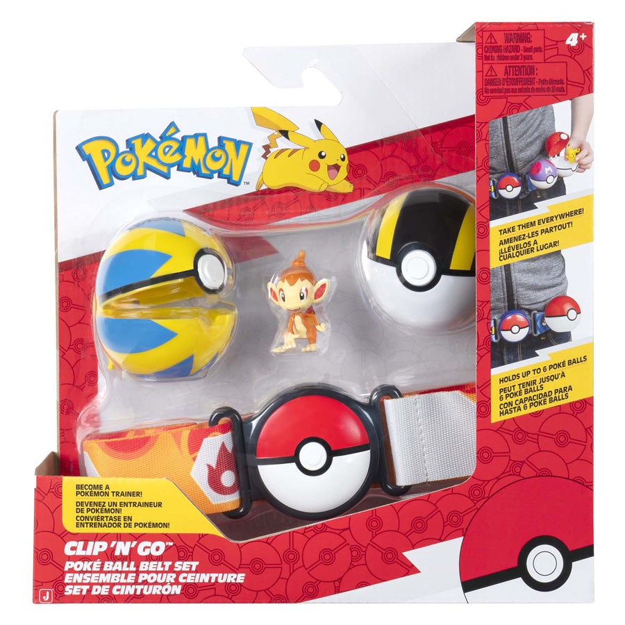 Jazwares Pokémon Clip 'n' Go med Strap Playset Chimchar Quick Ball