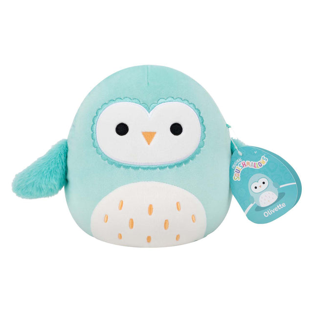 Jazwares squishmallows krammeplys - olivette slørugle - 19 cm