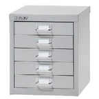 Multi-skuffe skab bisley grey