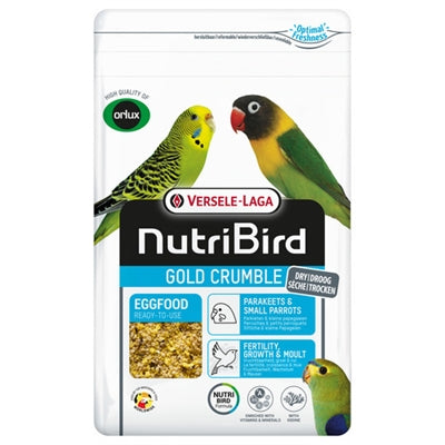 Nutribird guld crumble tør æggemad parakitter små papegøjer