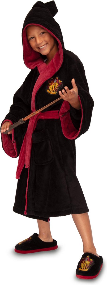 Harry Potter badekåbe gryffindor hætte oversized børneserie unisex 13-15 år (xl)