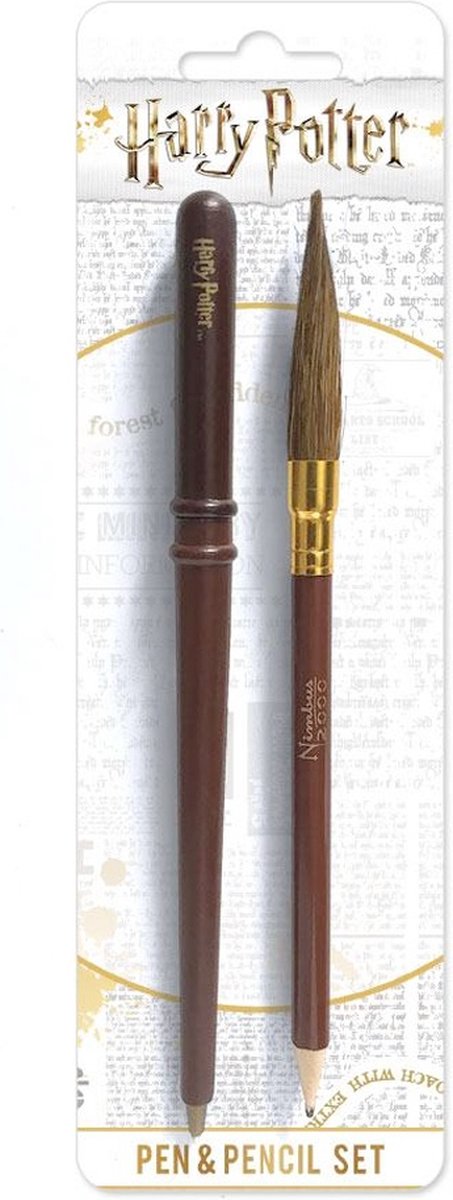 Pyramid international harry potter pen blyantsæt vægkost brun