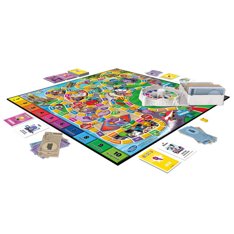 Hasbro livssti - familiebrætspil for 2 til 4 spillere - indendørs spil for børn fra 8 år - pinde i 6 farver