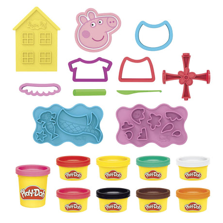Play-doh peppa pig styling legesæt - modellervoks - inklusive 9 potter