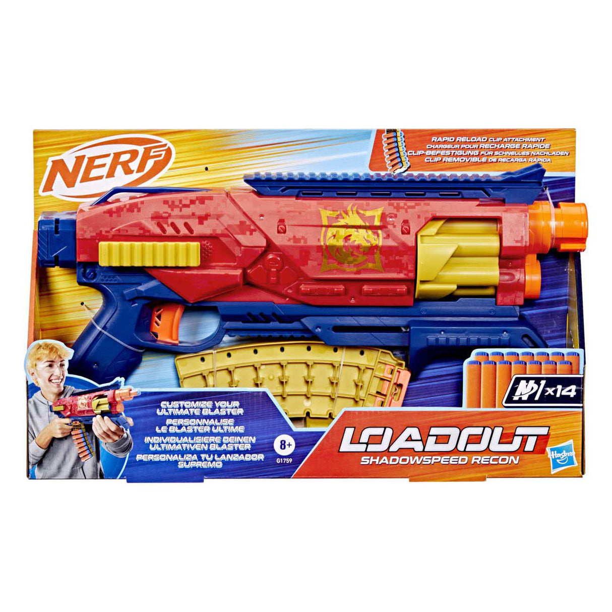 Nerf loadout shadowspeed recon blaster med 14 n1 dart