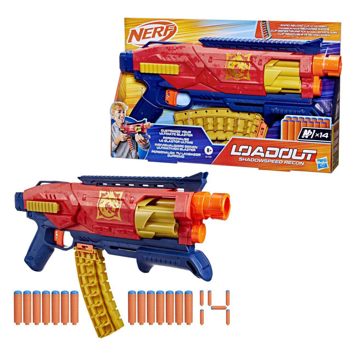 Nerf loadout shadowspeed recon blaster med 14 n1 dart