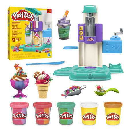 Play-doh rainbow softice legesæt - 5 lerpotter