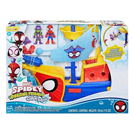 Hasbro spidey water-webs ahoy piratskib med bobler - inkl. boble blæser