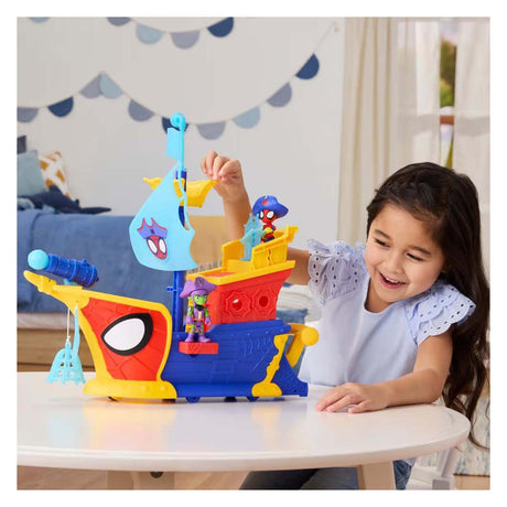 Hasbro spidey water-webs ahoy piratskib med bobler - inkl. boble blæser