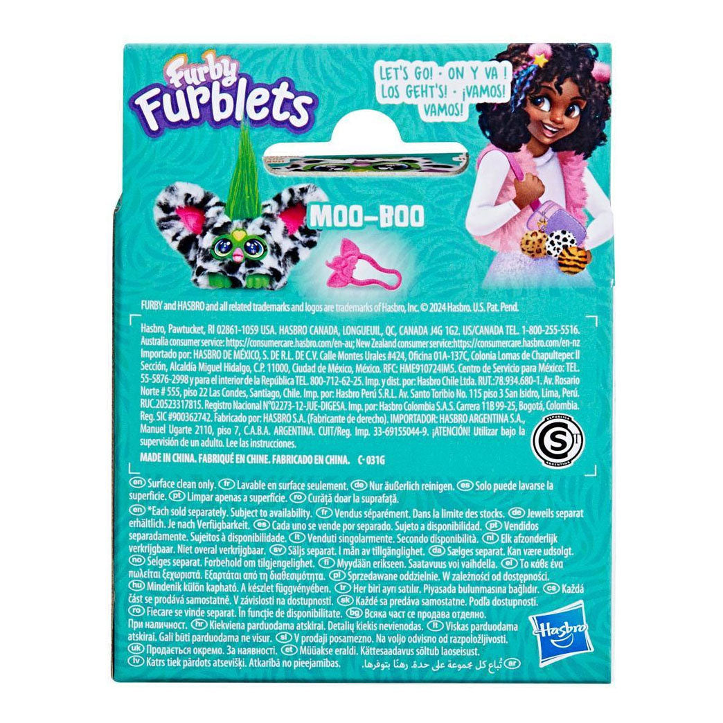 Hasbro furby furblets moo-boo interaktivt plyslegetøj