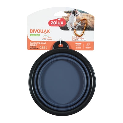 Zolux bvk foldbar silikone madskål blå