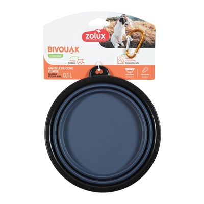 Zolux bvk foldbar silikone madskål blå