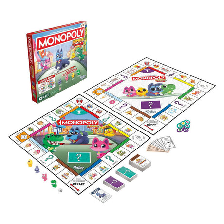 Monopol junior brætspil - 2 spil i 1 - fransk udgave