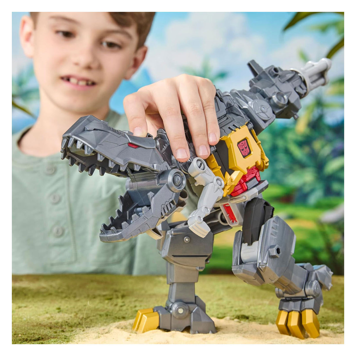 Transformers Transfomers cyberworld chomp kamp grimlock-spillende figur