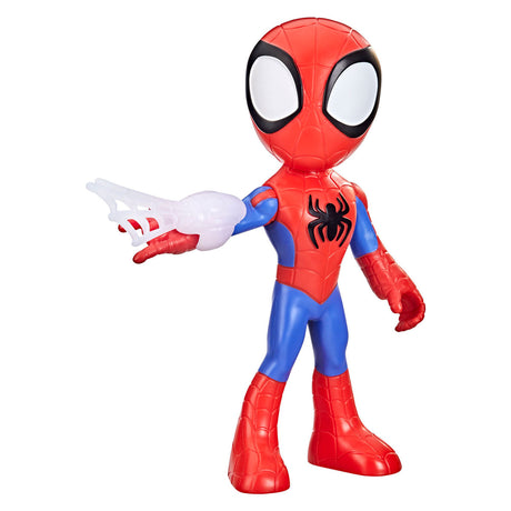 Spidey og hans fantastiske venner undrer sig over den store spidey-spillende figur