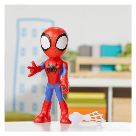 Spidey og hans fantastiske venner undrer sig over den store spidey-spillende figur