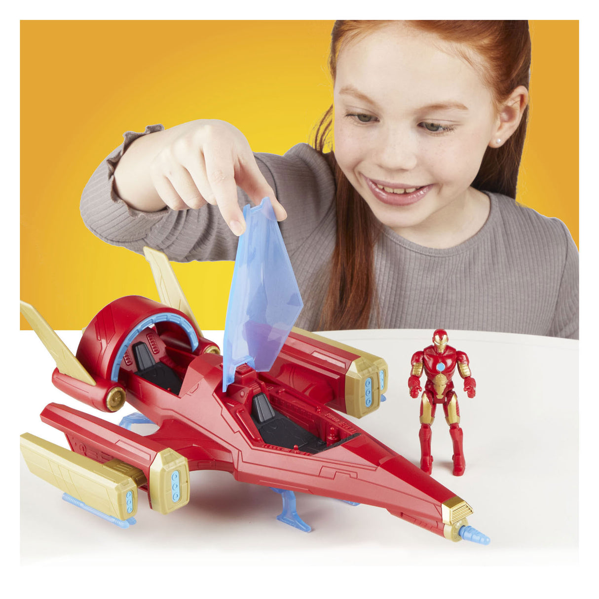 Marvel Avengers Iron Man-skib med 1 figur - 10 cm - 4 år