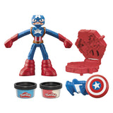 Play-doh marvel kaptajn amerika frimærkeskjold - modellervoks