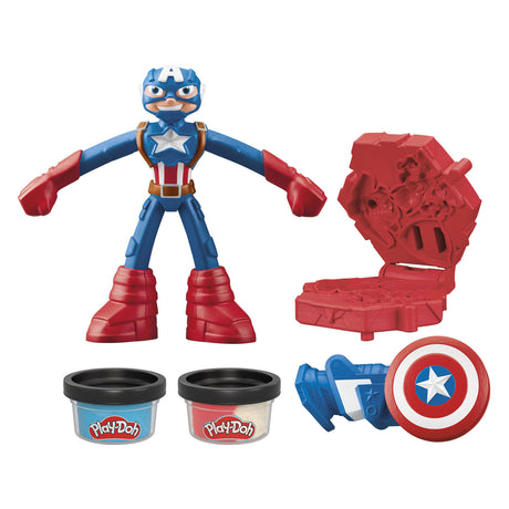 Play-doh marvel kaptajn amerika frimærkeskjold - modellervoks