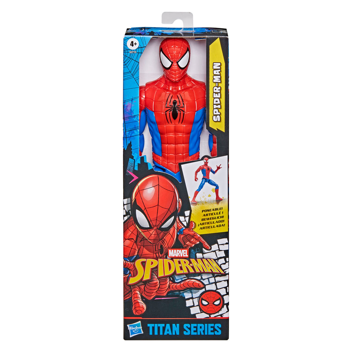 Hasbro spider-man actionfigur rød blå klassisk 30 cm legetøj.