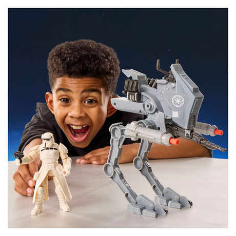 Star Wars Actionverse AT-RT og Imperial Remnant AT-RT Driver - actionfigur 11 cm