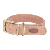 Trixie hundehalsbånd i rent læder pink