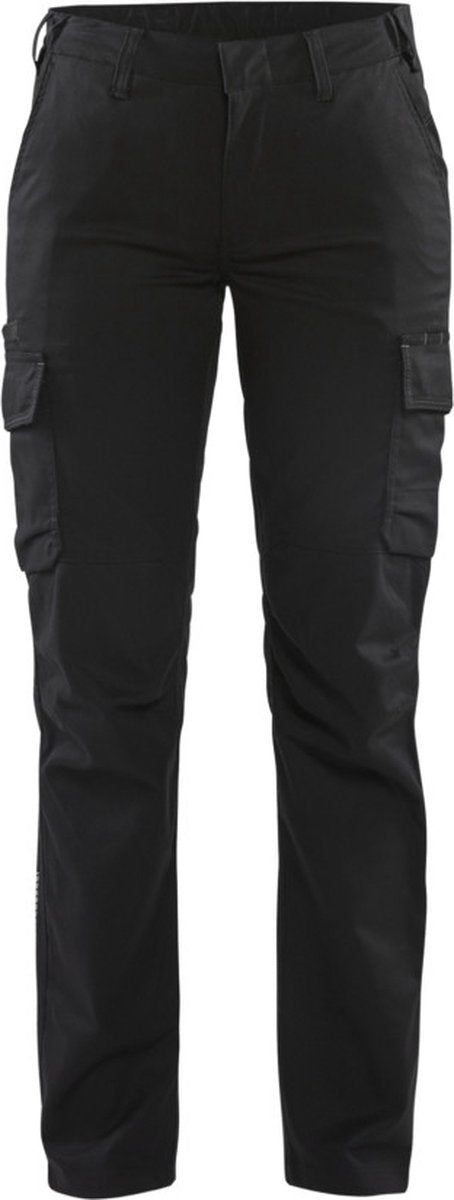 Blåkläder blaklader dame industrielle arbejdsbukser stretch 7144-1832 - sort - c50
