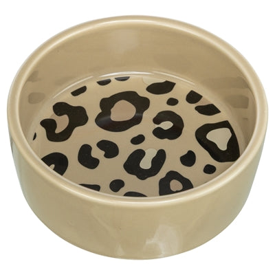Trixie madskål drikkeskål Leo cat keramisk leopardprint assorteret