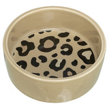 Trixie madskål drikkeskål Leo cat keramisk leopardprint assorteret