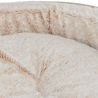 Trixie vital hundeseng lino blød oval beige creme