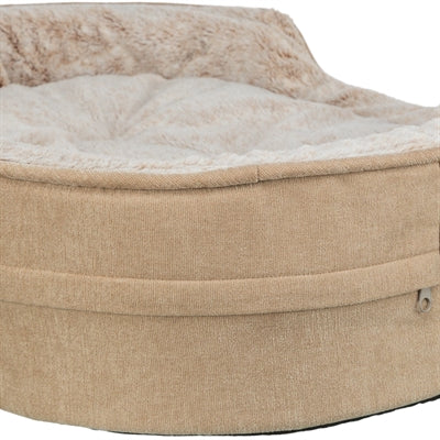 Trixie vital hundeseng lino blød oval beige creme