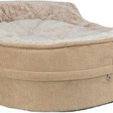Trixie vital hundeseng lino blød oval beige creme