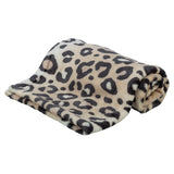 Trixie hundetæppe leo blød plys creme leopardprint