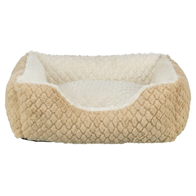 Trixie hundeseng kaline mio kantet lysebrun creme