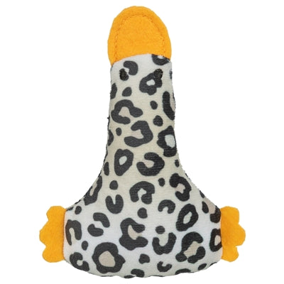 Trixie duck plys leopardprint med katteurt assorteret