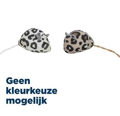 Trixie plys mus leopard print med katteurt katteurt assorteret
