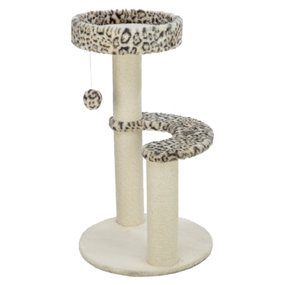 Trixie kradsestolpe leopardprint rund creme