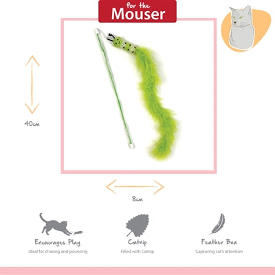 Happy pet tabby patch kattestang larvegrøn