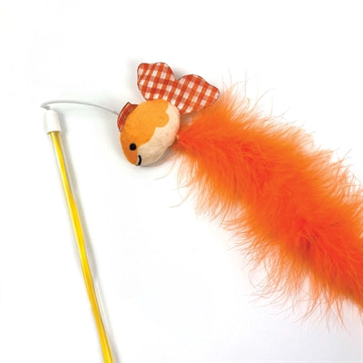 Glad kæledyr tabby patch kat fiskestang guldfisk orange