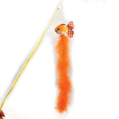 Glad kæledyr tabby patch kat fiskestang guldfisk orange