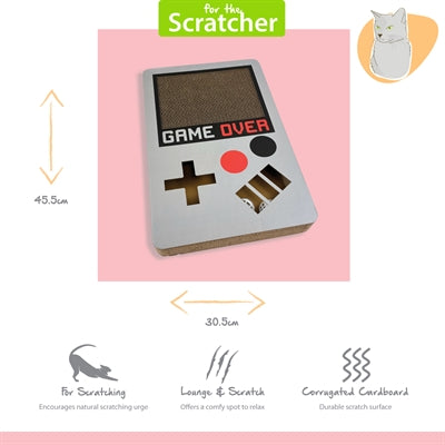 Glat kæledyr tabby patch skrabemåtte gameboy pap
