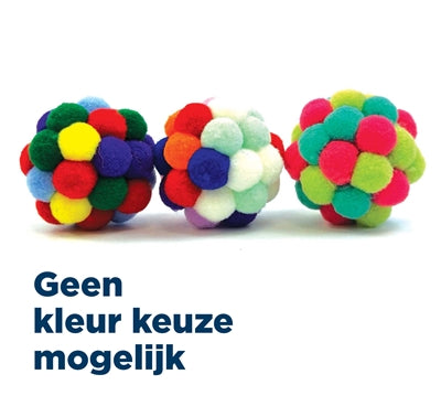 Happy pet tabby patch pom pom ball assorteret