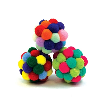 Happy pet tabby patch pom pom ball assorteret