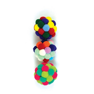 Happy pet tabby patch pom pom ball assorteret