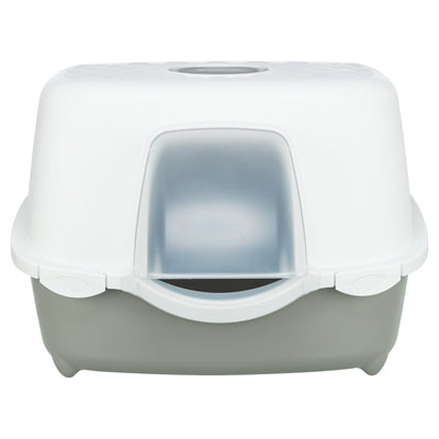 Trixie kattenbak davio top outdoor met kap grijs wit