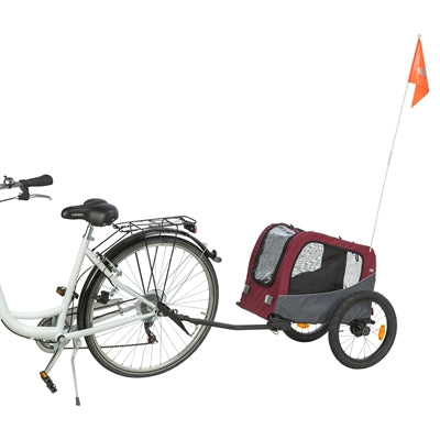 Trixie hundecykeltrailer grå rød