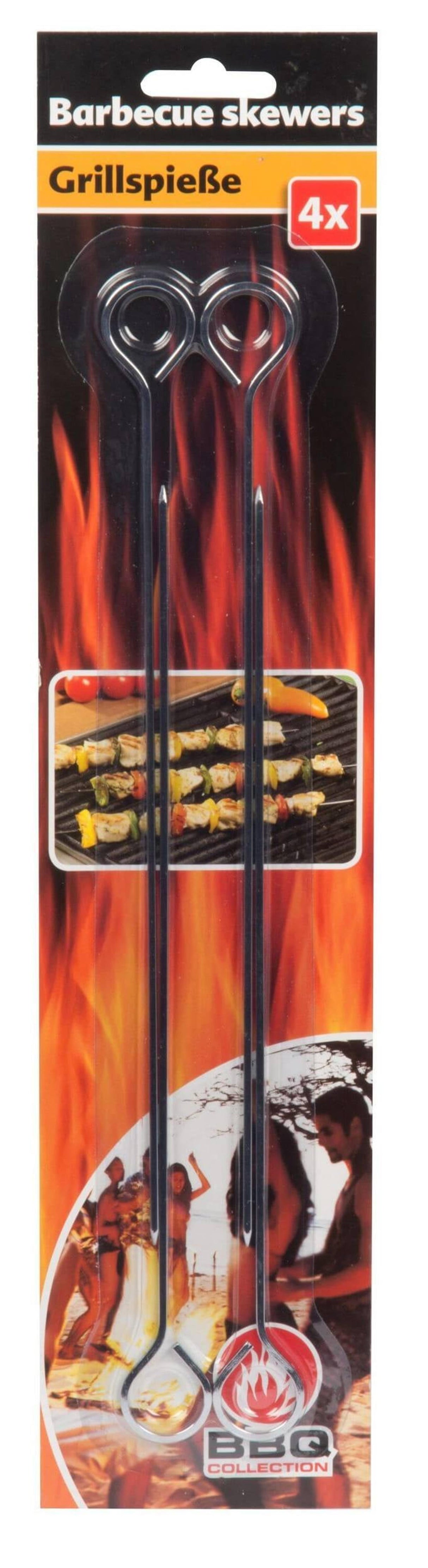 BBQ kollektion grillspyd 24 cm, 4 stk rustfrit stål