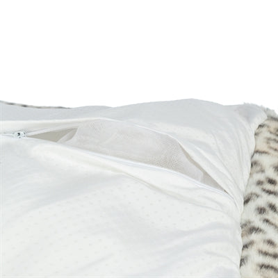 Trixie hundeseng Leo kantet leopardprint creme
