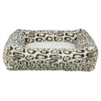 Trixie hundeseng Leo kantet leopardprint creme