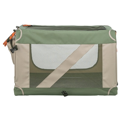 Trixie kennel behagelig bænk stof rejsekurv olivengrøn beige